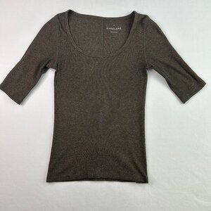 Everlane Luxe Rib Scoop-Neck Tee Pima Cotton